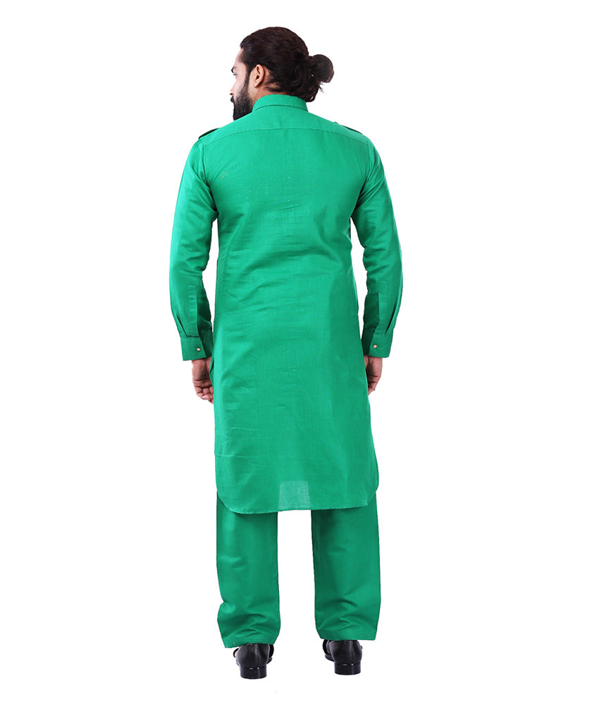 Ajay Arvindbhai Khatri Men s Pure Cotton Regular Pathani Suit Set