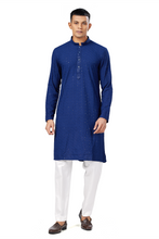 Load image into Gallery viewer, Ajay Arvindbhai Khatri Men&#39;s straight Lucknow Chikankari Patterned Kurta
