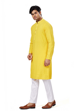 Load image into Gallery viewer, Ajay Arvindbhai Khatri Men&#39;s straight Lucknowi Chikankari  Kurta
