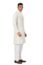 Load image into Gallery viewer, Ajay Arvindbhai Khatri Men&#39;s straight Lucknowi Chikankari kurta
