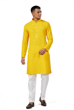 Load image into Gallery viewer, Ajay Arvindbhai Khatri Men&#39;s straight Lucknowi Chikankari Kurta
