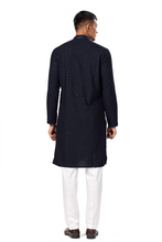 Load image into Gallery viewer, Ajay Arvindbhai Khatri Men&#39;s straight Lucknowi Chikankari Kurta
