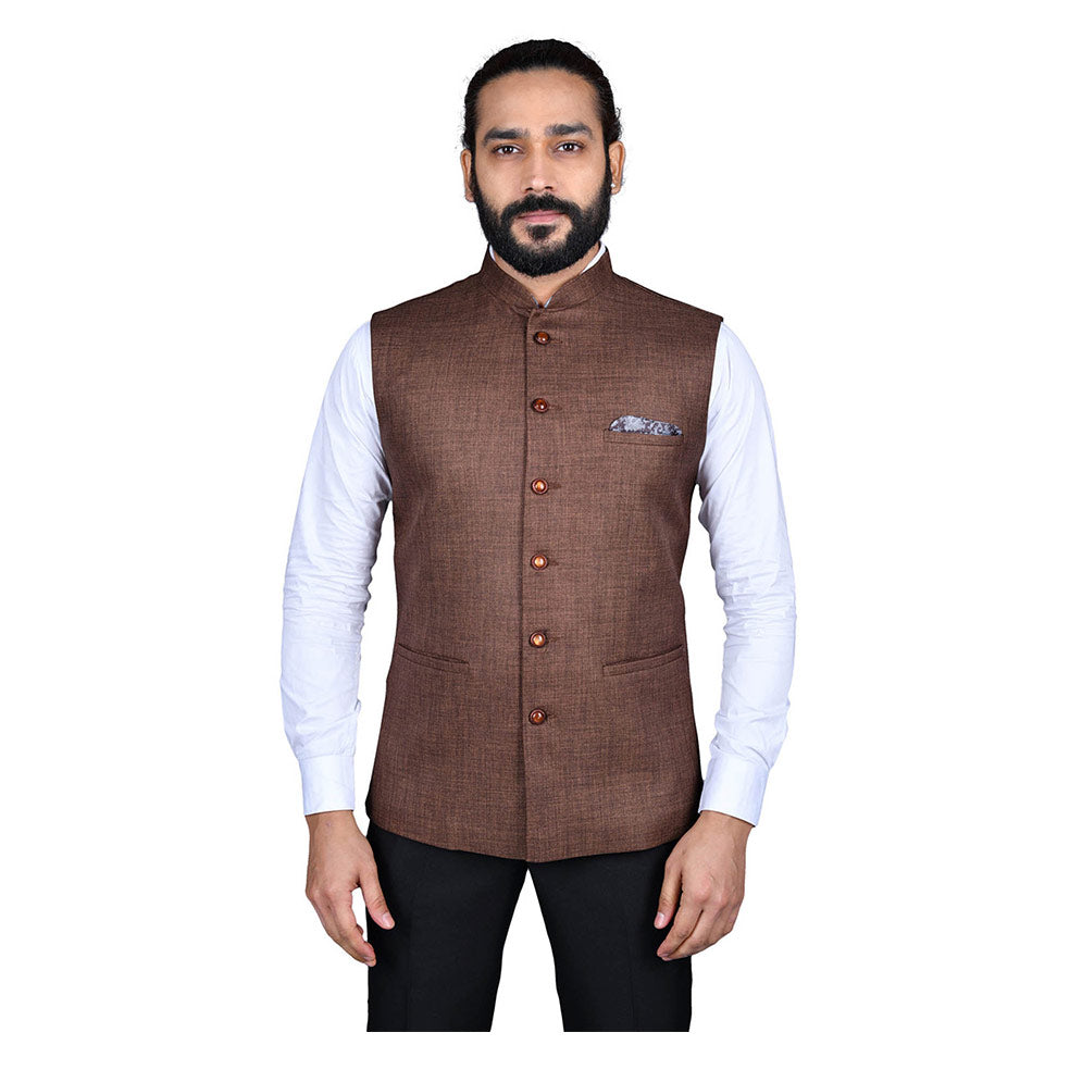 Buy Louis Philippe Men Brown Solid Quilted Jacket - Jackets for Men 7019884  | Myntra