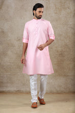 Load image into Gallery viewer, mens pink color kurta pajama set
