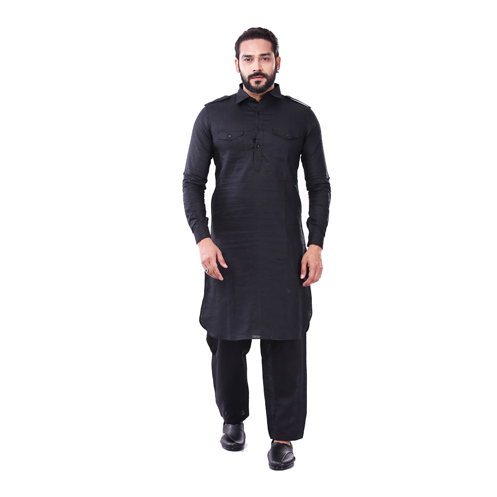 Ajay Arvindbhai Khatri Men s Pure Cotton Regular Pathani Suit Set