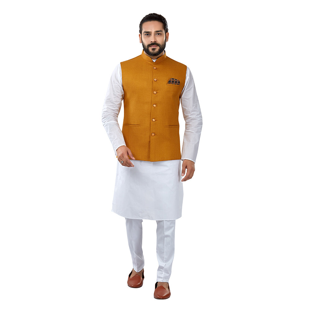 Ajay Arvindbhai Khatri Men s Cotton Straight Kurta Pyjama Set