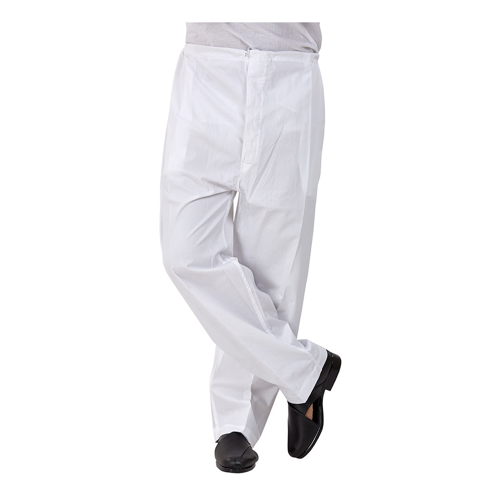 Buy PATWA & CO.® Men's Elastic Cotton Pyjama - White Pajama For Men With  ZIP, Drawstring & Elastic (Straight fitting) (Length 38, Waist Free Size)  at Amazon.in